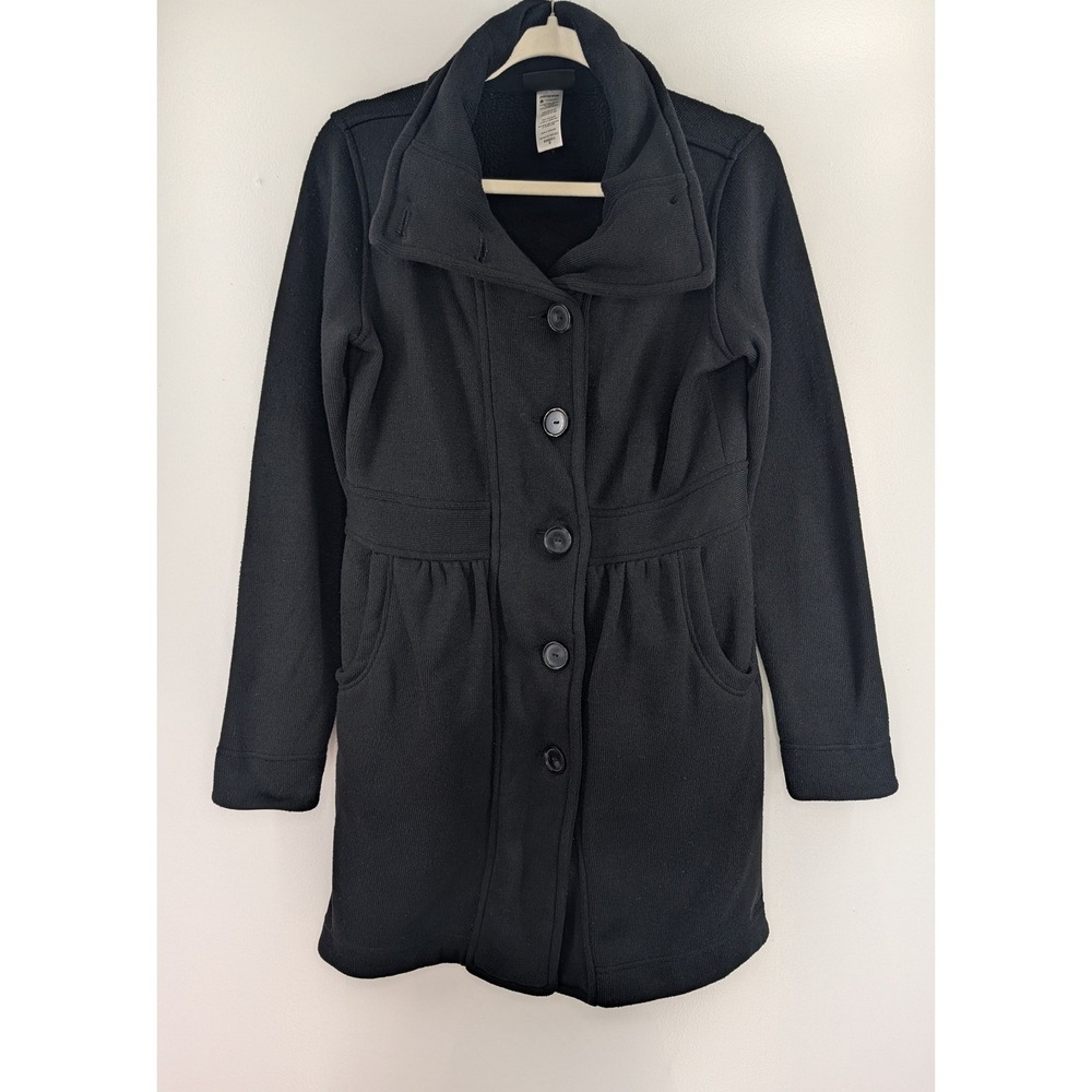 Patagonia Better Sweater Button Down Coat Black Knit Fleece Jacket Womens Medium